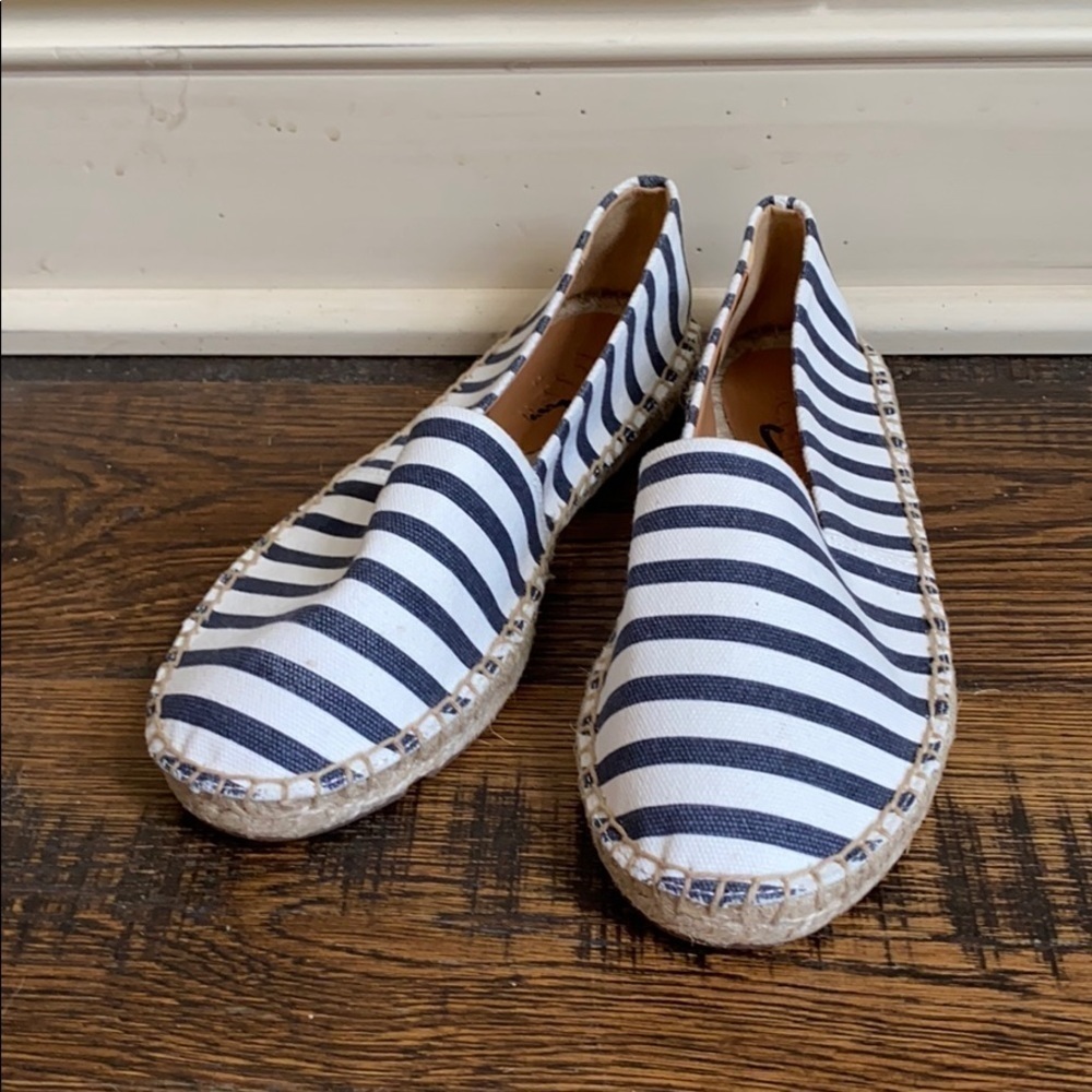 J. Crew Factory Striped Canvas Slip-Ons AP389